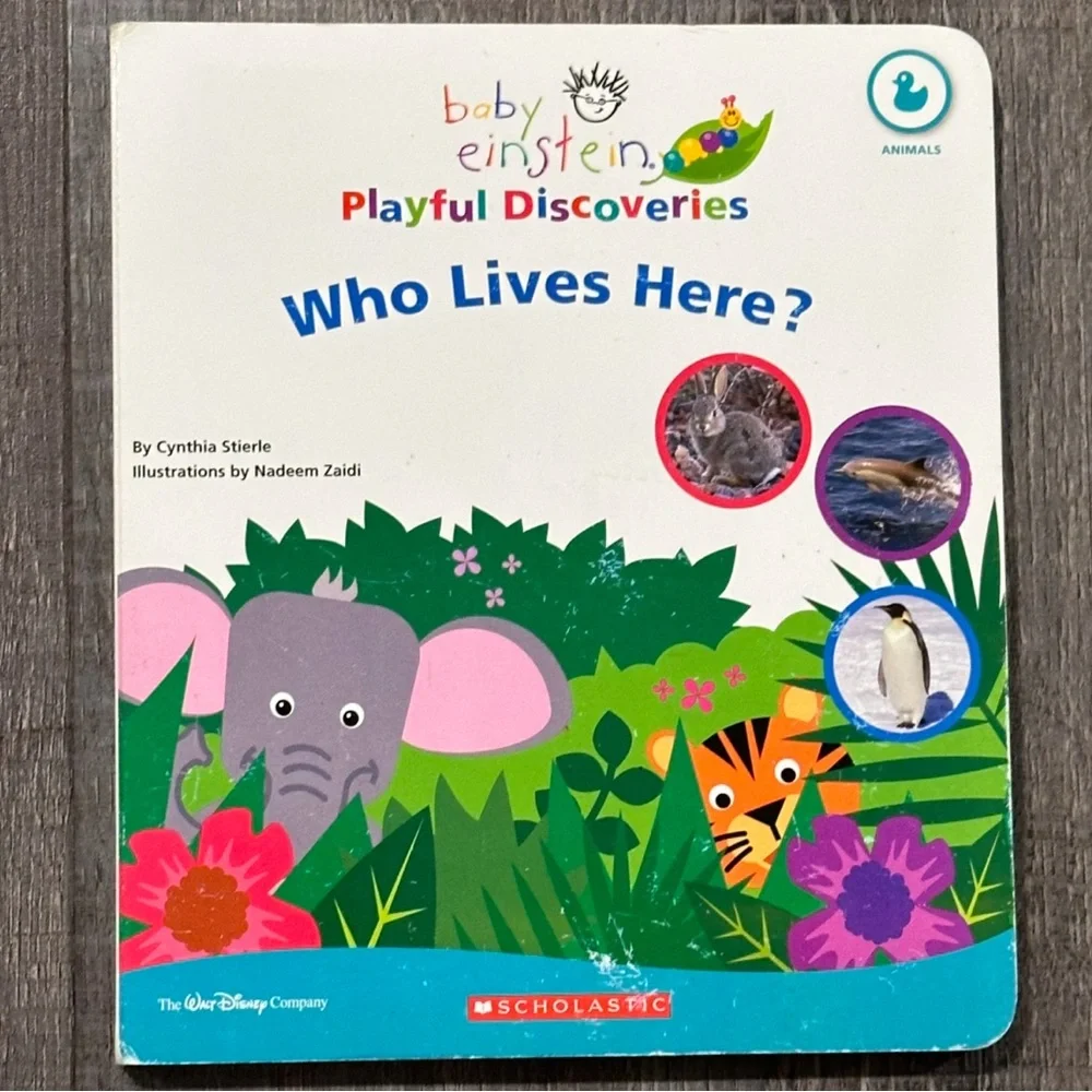 💞 Baby Einstein “Who Lives Here?” Lift the Flap Board Book